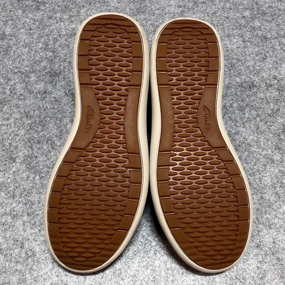 Clarks Nalle Ease Dark Olive Leather Slip On Sneakers Comfort Shoes Womens 9M - Picture 3 of 7